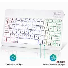 Samsung Tab A7 10.4 inç 2020-21 T500 Uyumlu RGB Işıklı Bluetooth & Wireless Türkçe Klavye Mouse Seti