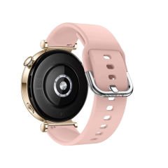Huawei Watch GT5 41mm İle Uyumlu Yumuşak PureLux Soft Tokalı Silikon Kordon Pembe Açık