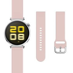 Huawei Watch GT5 41mm İle Uyumlu Yumuşak PureLux Soft Tokalı Silikon Kordon Pudra