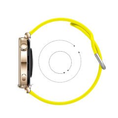 Huawei Watch GT5 41mm İle Uyumlu Yumuşak PureLux Soft Tokalı Silikon Kordon Sarı