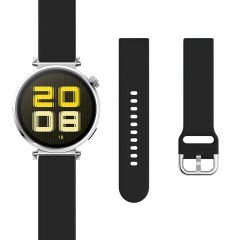 Huawei Watch GT5 41mm İle Uyumlu Yumuşak PureLux Soft Tokalı Silikon Kordon Siyah