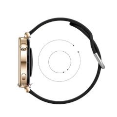 Huawei Watch GT5 41mm İle Uyumlu Yumuşak PureLux Soft Tokalı Silikon Kordon Siyah