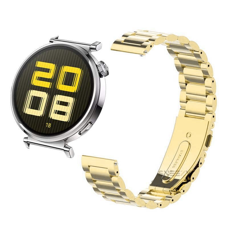 Huawei Watch Gt5 41mm İle Uyumlu Ironweft Paslanmaz Döküm Çelik Metal Kordon