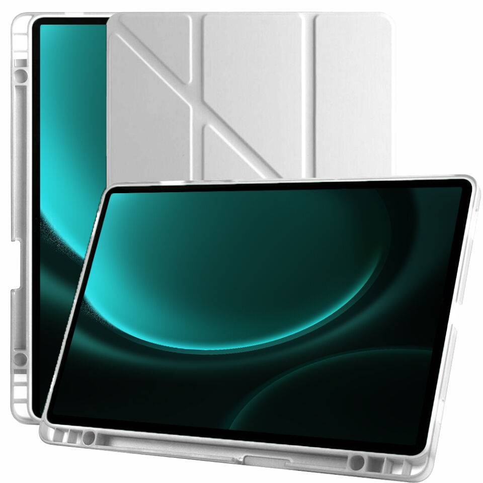 Samsung Galaxy Tab S9 FE 11 Inc SM-X610 Üçgen Katlanabilir Kalemlikli Yatay Dikey Standlı Kılıf