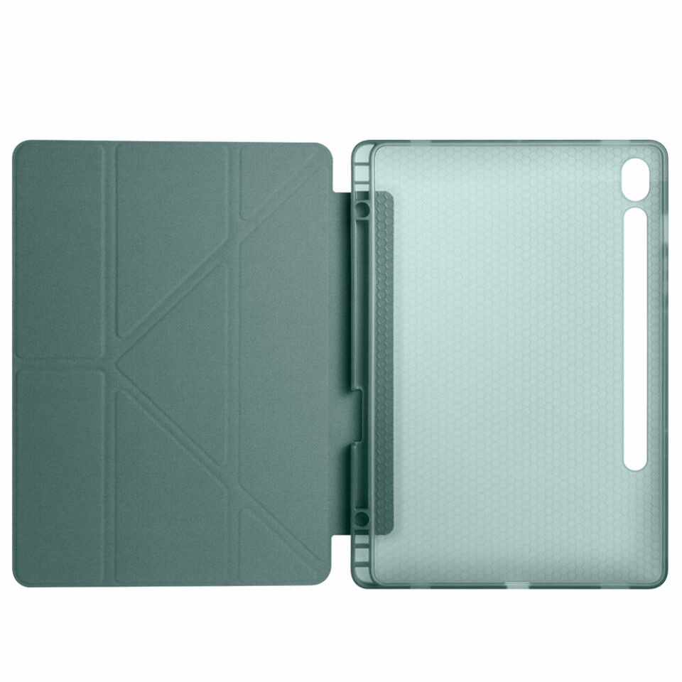 Samsung Galaxy Tab S9 FE 11 Inc SM-X610 Üçgen Katlanabilir Kalemlikli Yatay Dikey Standlı Kılıf