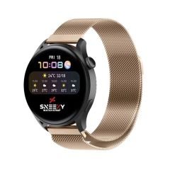 Samsung Galaxy Watch 46mm R800 -Watch 3 45mm R840 22mm Uyumlu Woven Wire Tasarım Metal Hasır Kordon