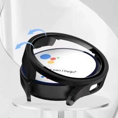 Sneezy Samsung Galaxy Watch 6 40MM Uyumlu PC Kasa Ekran Koruyucu Siyah - Siyah