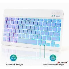 Lenovo Tab P11 tüm seri RGB Işıklı Bluetooth & Wireless Türkçe Klavye Mouse Seti