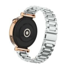 Huawei Watch Gt5 41mm İle Uyumlu Ironweft Paslanmaz Döküm Çelik Metal Kordon Gümüş