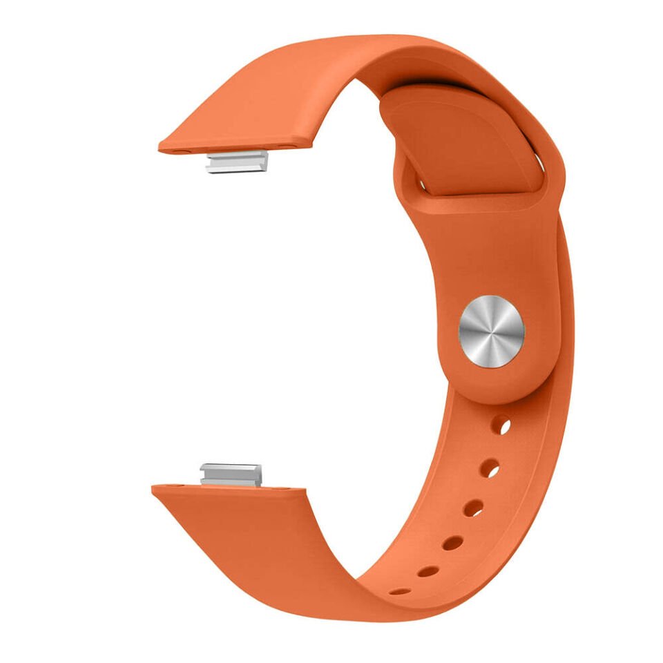 Huawei Watch Fit 3 İle Uyumlu PureLux Tam Uyumlu Yumuşak Soft Silikon Kordon Turuncu