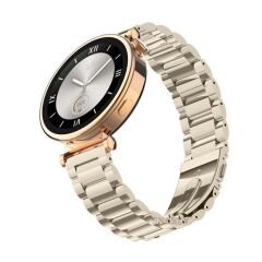 Huawei Watch Gt5 41mm İle Uyumlu Ironweft Paslanmaz Döküm Çelik Metal Kordon Starlight