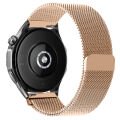 Huawei Watch GT6 Pro 46mm Uyumlu Manyetik Milanese Loop Metal Kordon Rose Gold