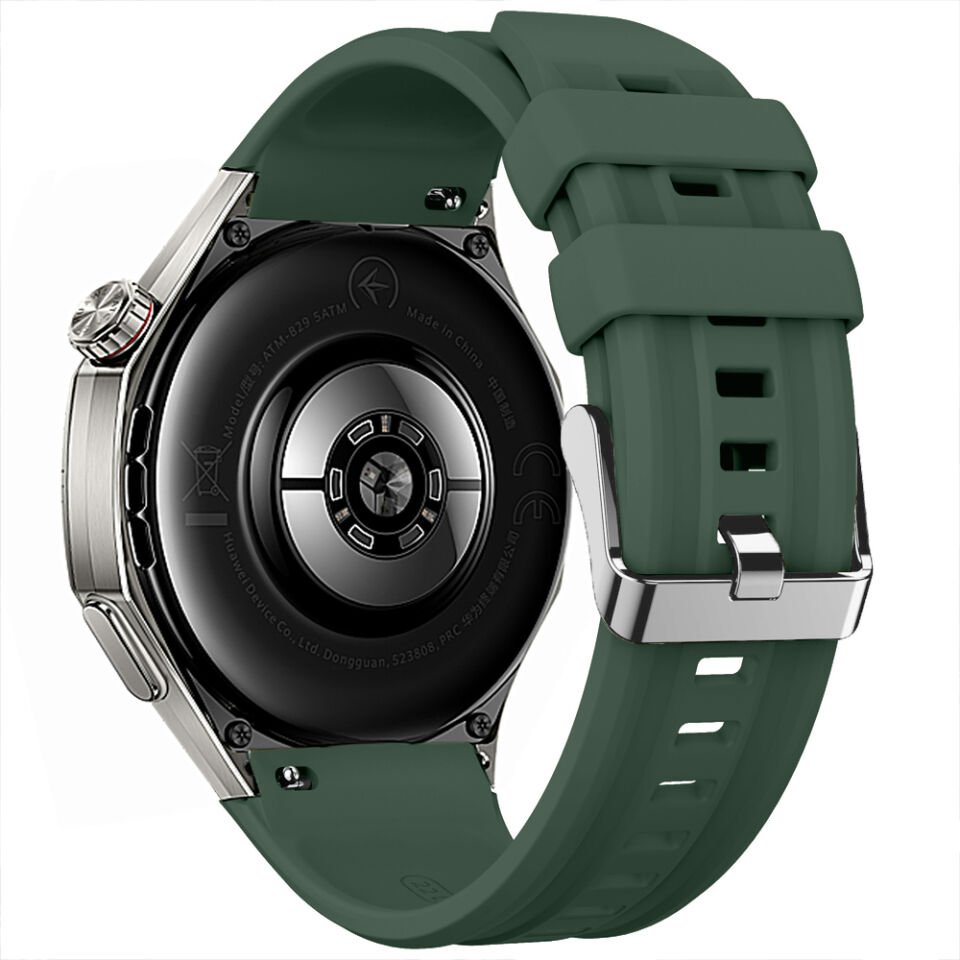 Sneezy Huawei Watch GT5 Pro 46mm İle Tam Uyumlu Spor Silikon Metal Tokalı Soft Saat Kordonu