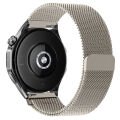 Huawei Watch GT6 Pro 46mm Uyumlu Manyetik Milanese Loop Metal Kordon Starlight