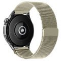 Huawei Watch GT6 Pro 46mm Uyumlu Manyetik Milanese Loop Metal Kordon Retro Gold
