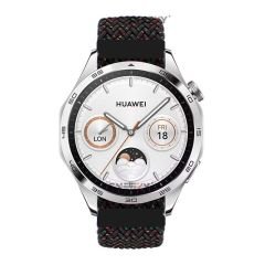 Huawei Watch GT2 Elite-Sport-Classic 46mm-GT2 Pro 22mm Uyumlu Metal Klips Solo Fiberlink Örgü Kordon Siyah Gökkuşağı
