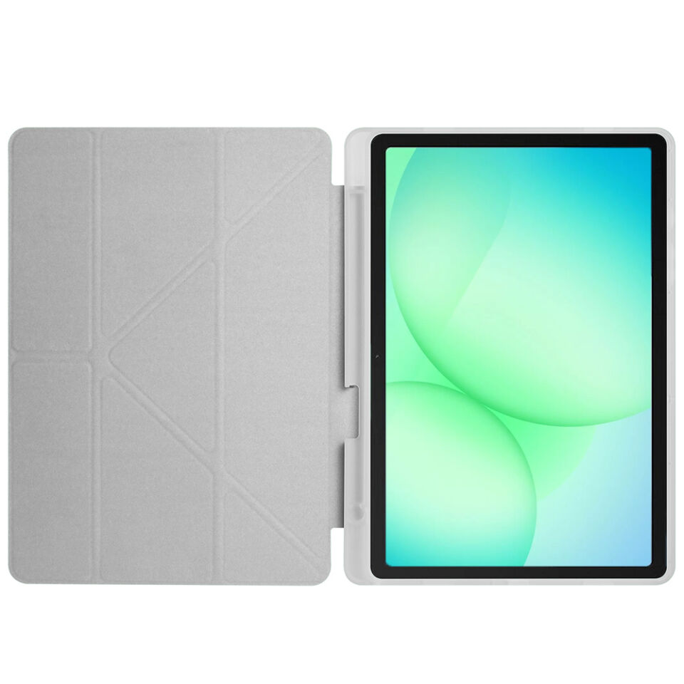 Samsung Galaxy Tab A11 Plus 11 Inc SM-X230 Üçgen Katlanabilir Kalemlikli Yatay Dikey Standlı Kılıf