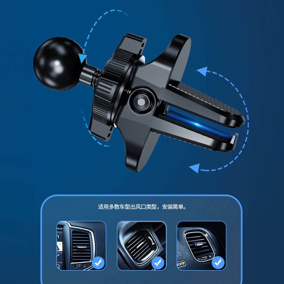 Araç İçi Manyetik Telefon Tutucu Havalandırma Izgarası Uyumlu 360° Döner Mıknatıslı Telefon Standı