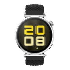 Sneezy Huawei Watch GT5 41mm İle Uyumlu FiberLink Manyetik Tokalı Kumaş Örgü Kordon Siyah