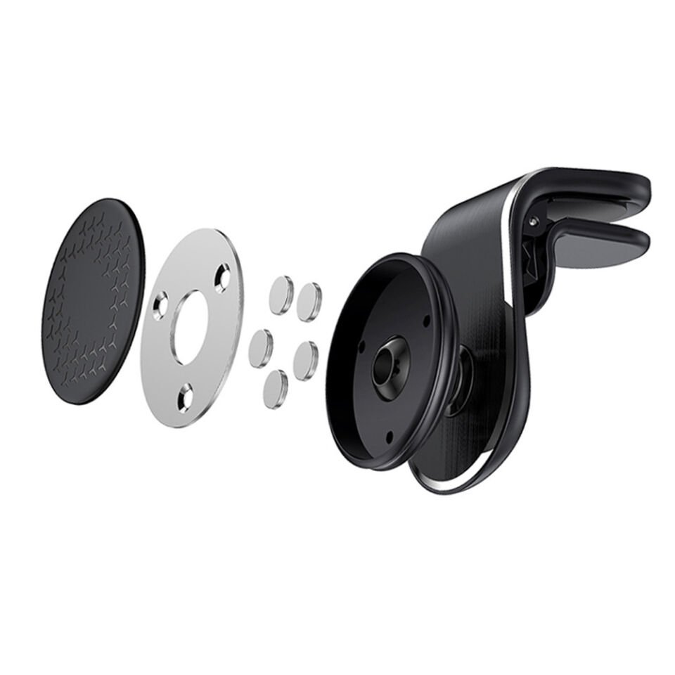 Araç İçi Manyetik Telefon Tutucu Kancalı Havalandırma Izgarası Uyumlu 360° Döner Mıknatıslı Telefon Standı