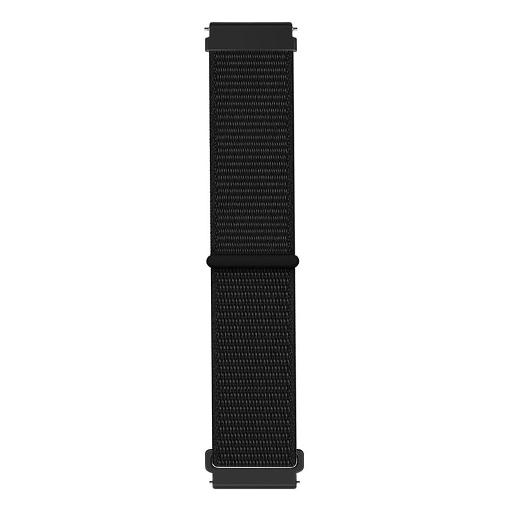 Huawei Watch GT6 Pro 46mm İle Uyumlu Ayarlanabilir Cırt Cırtlı Yumuşak Spor Kumaş Örgü Kordon Siyah
