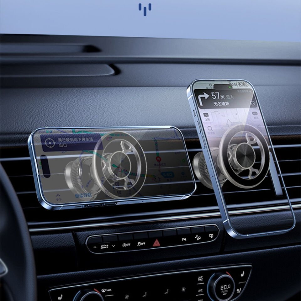Araç İçi Manyetik Telefon Tutucu Kancalı Havalandırma Izgarası Uyumlu 360° Döner Mıknatıslı Telefon Standı
