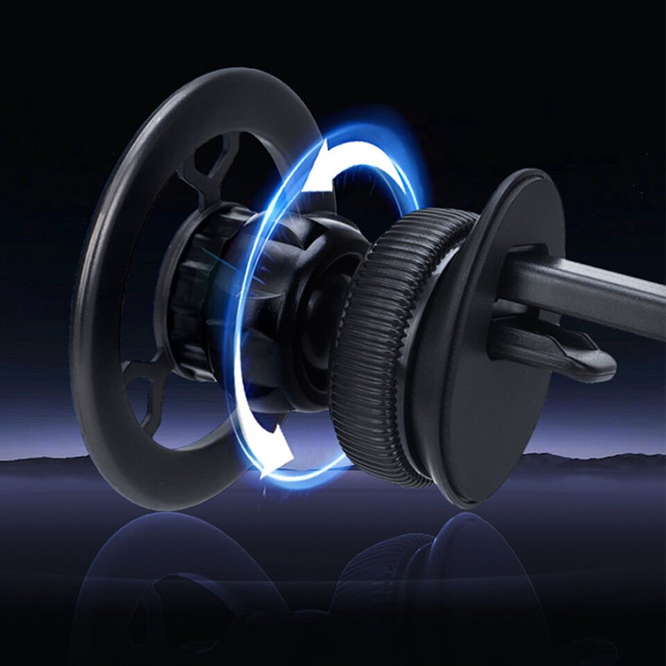 Araç İçi Manyetik Telefon Tutucu Kancalı Havalandırma Izgarası Uyumlu 360° Döner Mıknatıslı Telefon Standı