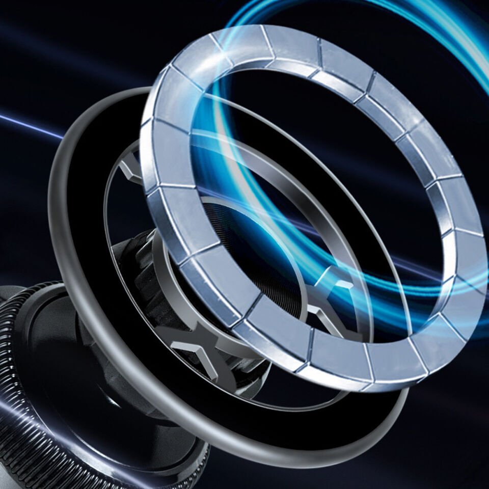 Araç İçi Manyetik Telefon Tutucu Kancalı Havalandırma Izgarası Uyumlu 360° Döner Mıknatıslı Telefon Standı