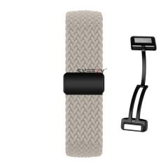 Sneezy Huawei Watch GT5 41mm İle Uyumlu FiberLink Manyetik Tokalı Kumaş Örgü Kordon Starlight