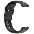 Huawei Watch GT6 Pro 46mm İle Uyumlu Çift Renkli Spor Silikon Kordon Nefes Alabilir Konforlu Haki