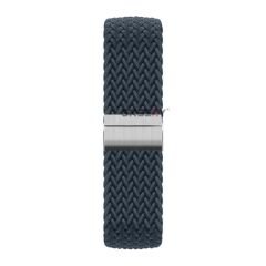Sneezy Huawei Watch GT Runner-Sport 46mm- GT2 E 22mm Uyumlu Metal Klips Solo Fiberlink Örgü Kordon Mavi Koyu - Mavi Koyu