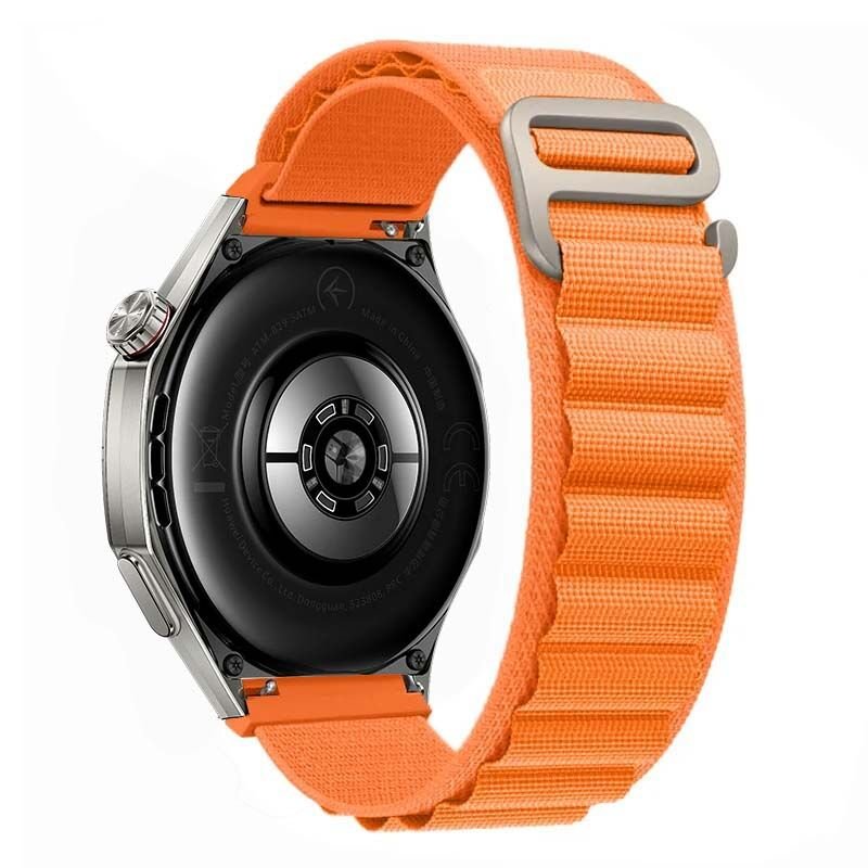 Huawei Watch GT6 Pro 46mm Uyumlu Kordon Alpine Loop Kancalı Kumaş Kordon Turuncu