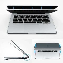 Sneezy Macbook Pro 2021 13 İnç M1 M2 Çip A2338 A2289 İle Uyumlu Parlak Diamond Dust Simli Kılıf Siyah - Siyah