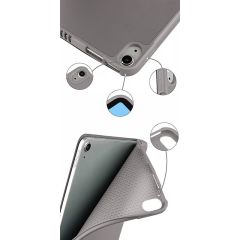 Apple iPad 11.Nesil 11 İnç 2025 Kılıf Premium Kalem Bölmeli Uyku Modlu Kapaklı Smart Case Koyu Gri