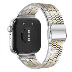 Huawei Watch Fit 4 Fit 4 Pro İle Uyumlu Lux Correa Paslanmaz Ayarlanabilir Metal Tokalı Kordon Sarı