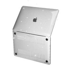 Sneezy Macbook Pro 2021/23 14,2 İnç M1-M2 Çip A2442 A2779 İle Uyumlu Parlak Diamond Dust Simli Kılıf Şeffaf - Şeffaf