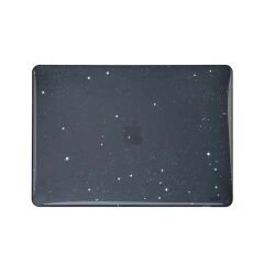 Sneezy Macbook Pro 2021/23 14,2 İnç M1-M2 Çip A2442 A2779 İle Uyumlu Parlak Diamond Dust Simli Kılıf Siyah - Siyah
