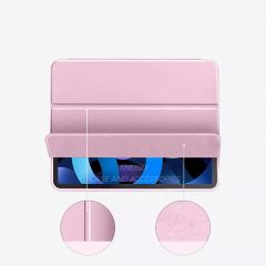 Apple iPad 11.Nesil 11 İnç 2025 Kılıf Premium Kalem Bölmeli Uyku Modlu Kapaklı Smart Case Pembe