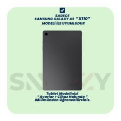 Samsung Galaxy Tab A9 X110 8.7 İnç Katlanabilir Kalemlikli Standlı Akıllı Kılıf Gri - Gri