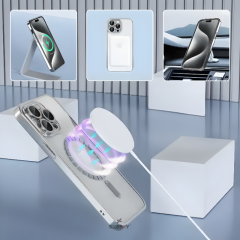 Sneezy İphone 15 Pro İle Uyumlu Reflect Line MagSafe Uyumlu İnce Tasarım Kapak