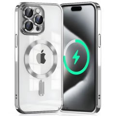 Sneezy İphone 15 Pro İle Uyumlu Reflect Line MagSafe Uyumlu İnce Tasarım Kapak