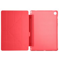 Samsung Galaxy Tab A9 X110 8.7 İnç Katlanabilir Kalemlikli Standlı Akıllı Kılıf Kırmızı - Kırmızı