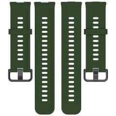 Huawei Watch Fit3 Fit 4 Fit 4 Pro İle Uyumlu GlacierFlex Metal Tokalı Spor Silikon Kordon Haki