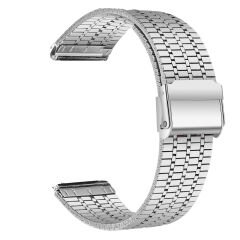 Huawei Watch GT3 42mm Ve GT2 42mm İle Uyumlu Lux Correa Paslanmaz Metal Tokalı Kordon Gümüş