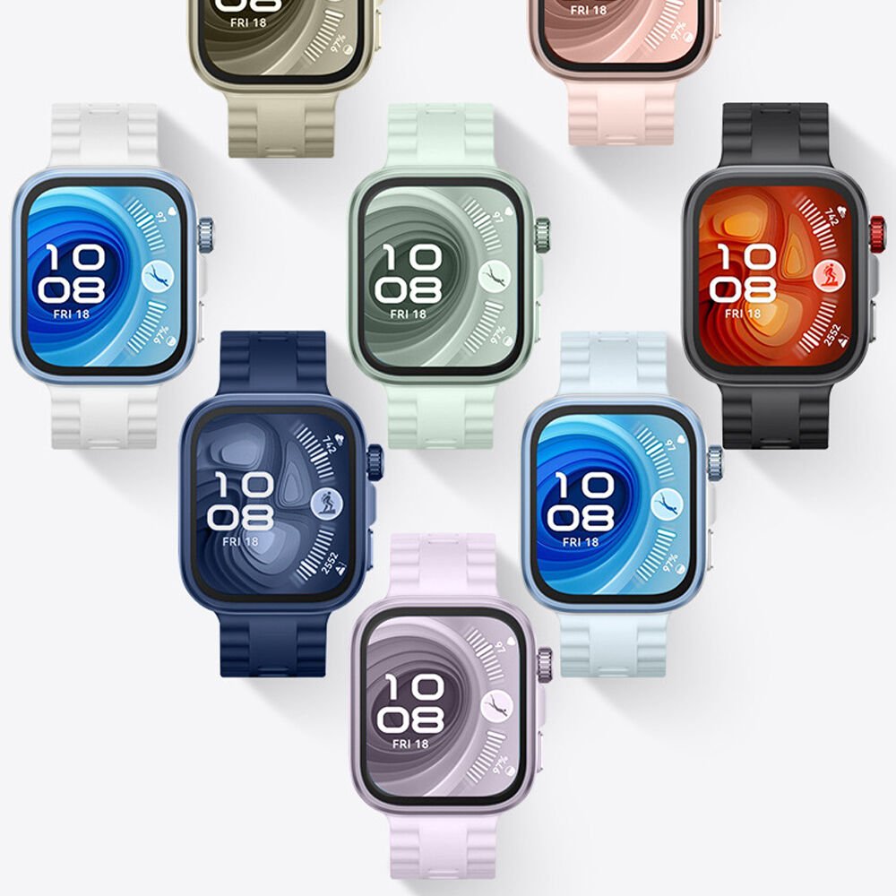 Huawei Watch Fit3 Fit 4 Fit 4 Pro İle Uyumlu GlacierFlex Metal Tokalı Spor Silikon Kordon Lila