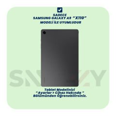 Samsung Galaxy Tab A9 X110 8.7 İnç Katlanabilir Kalemlikli Standlı Akıllı Kılıf Mavi - Mavi