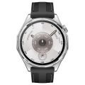 Sneezy Huawei Watch GT6 46mm ile Uyumlu Metal Tokalı Dikiş Detaylı Şık Dokuma Silikon Kordon Siyah