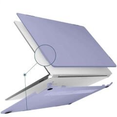 Apple Macbook Air M1 Çip Uyumlu A2337 A1932 A2179 13.3″ Uyumlu Kılıf Vanilla Shield Plastik Kapak Lavanta - Lavanta
