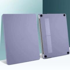 Apple Macbook Air M1 Çip Uyumlu A2337 A1932 A2179 13.3″ Uyumlu Kılıf Vanilla Shield Plastik Kapak Lavanta - Lavanta