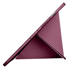 Samsung Galaxy Tab A9 X110 8.7 İnç Katlanabilir Kalemlikli Standlı Akıllı Kılıf Mürdüm - Mürdüm